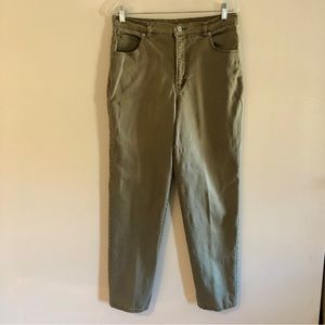 Vintage Sonoma Olive Green High Waisted Straight Leg Jeans